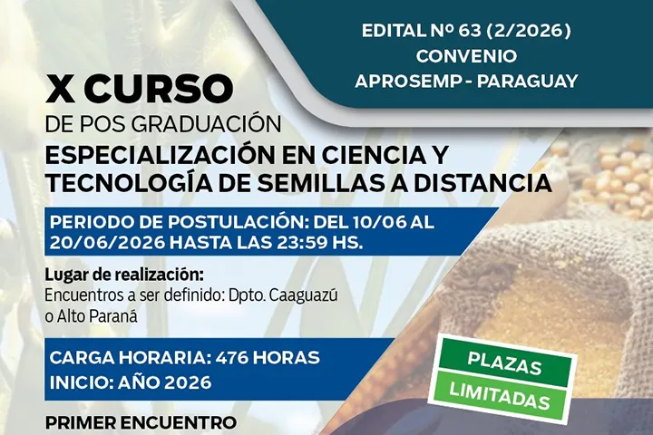 Curso de Pos Graduación: Especialización en Ciencia y Tecnología de Semillas a Distancia