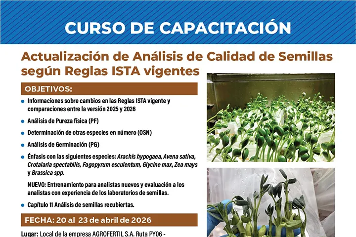 Actualización de Análisis de la Calidad de Semillas – Reglas ISTA vigentes