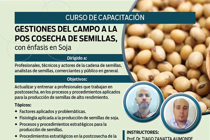 Curso de capacitación: Gestiones del campo a la postcosecha de semillas, con énfasis en soja